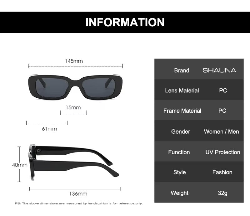 Lentes de Sol Shauna SH04070 Mujer Rectangular Retro UV400