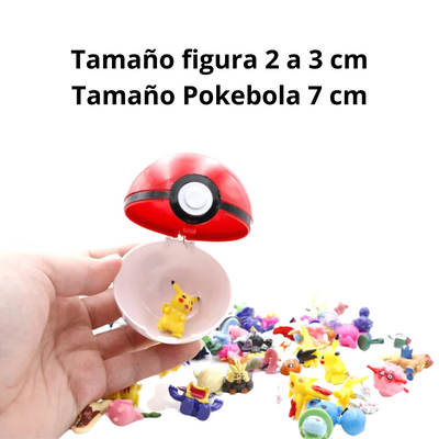 Pokebola grande + 10 figuras Pokemon QDS by Importadora Elizalde SpA