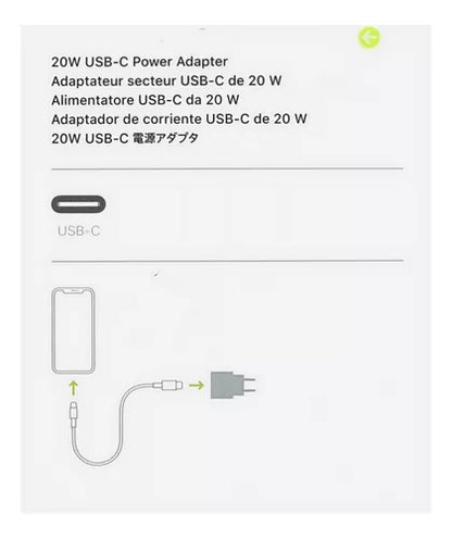 Adaptador de Carga Rápida iPhone 20w