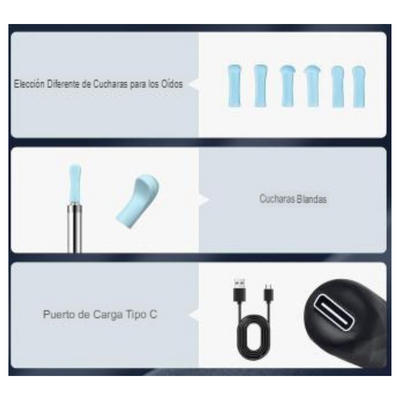 Otoscopio WiFi con Cámara HD para oídos