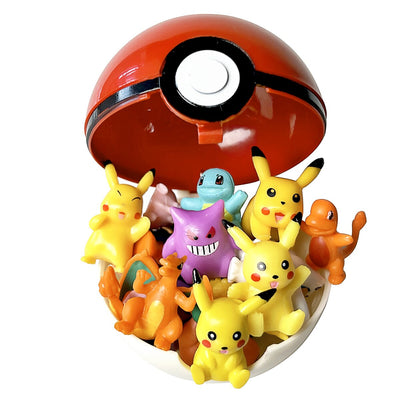 Pokebola grande + 10 figuras Pokemon QDS by Importadora Elizalde SpA