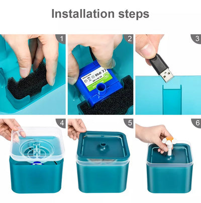 Bebedero Eléctrico Para Perros y Gatos 2 L - Turquesa QDS by Importadora Elizalde SpA
