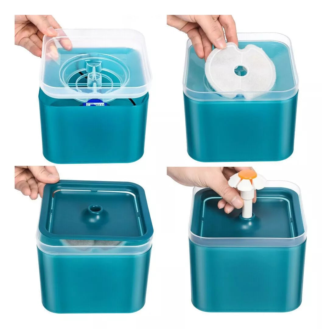 Bebedero Eléctrico Para Perros y Gatos 2 L - Turquesa QDS by Importadora Elizalde SpA