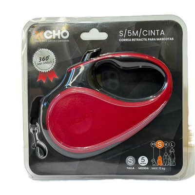 Correa Retráctil para Mascotas Rojo 5 M QDS by Importadora Elizalde SpA