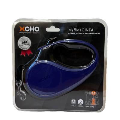 Correa Retráctil para Mascotas Azul 5 M QDS by Importadora Elizalde SpA