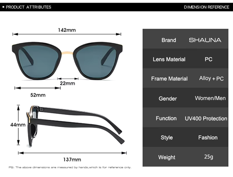 Lentes de Sol Shauna SH210160 Mujer Cat Eye Moderno UV400