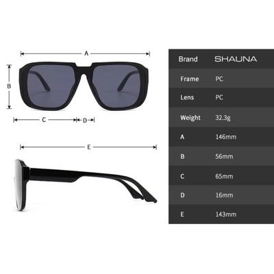 Lentes de Sol Shauna SH232218 Hombre Cuadrado Urbano UV400