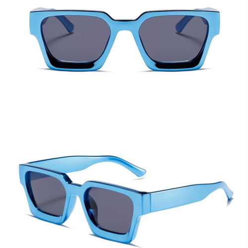 Lentes de Sol Shauna SH237199 Unisex Cuadrado Minimalista UV400 - color Celeste/Gris (vista 2)