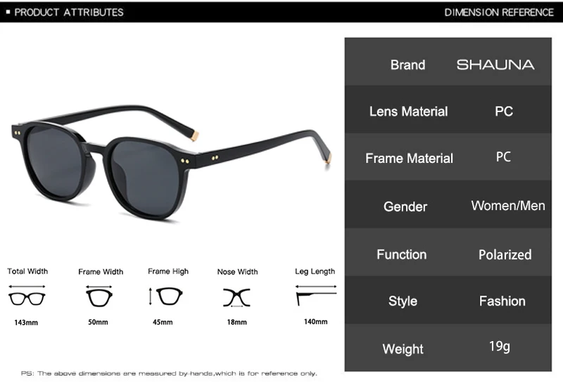 Lentes de Sol Shauna SH403089 Unisex Redondo Retro UV400