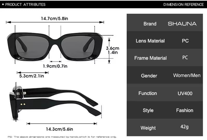 Lentes de Sol Shauna SH411060 Mujer Cuadrado Retro UV400