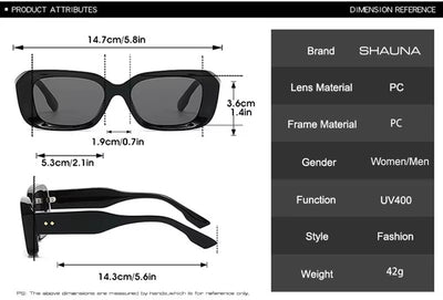 Lentes de Sol Shauna SH411060 Mujer Cuadrado Retro UV400