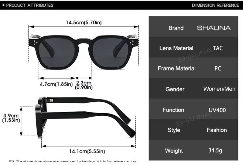 Lentes de Sol Shauna SH508255 Unisex Cuadrado Polarizado UV400