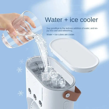 Ventilador de aire con pulverizador