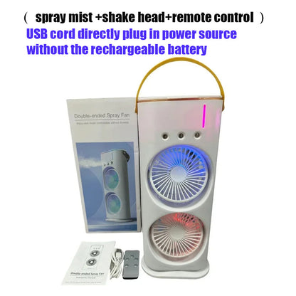 Ventilador de aire con pulverizador